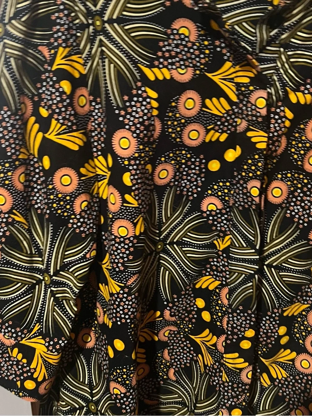 Zuri dress with Yellow & Olive Botanical Print - Picture 4 of 6